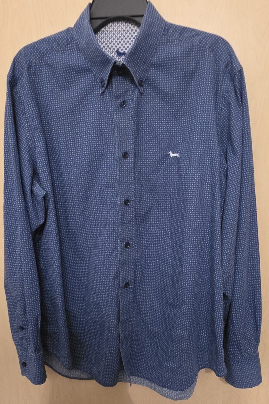 Harmont & Blaine Long Sleeve Button | Size XXL | Dark Blue Button Front Dress